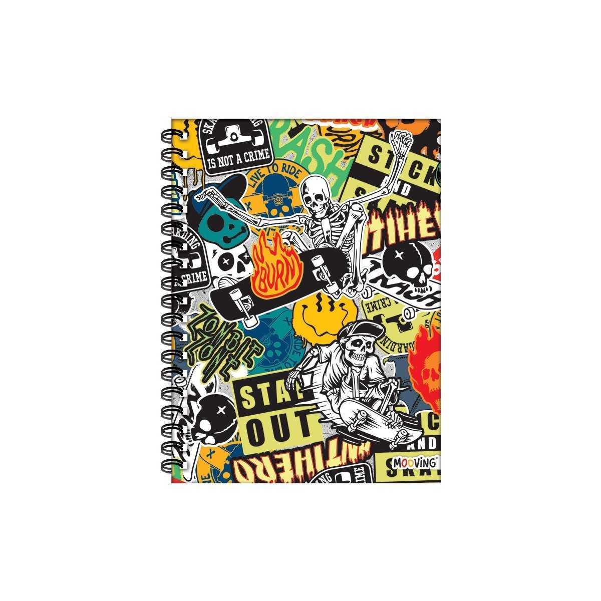 Cuaderno X Cm Con Espiral Tapa Dura Black Mood X Hojas Rayado