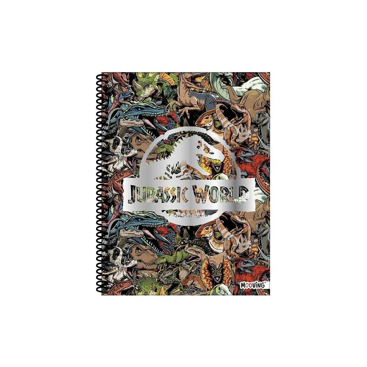 Cuaderno Con Espiral A Tapa Flexible Jurassic World X Hojas Rayado