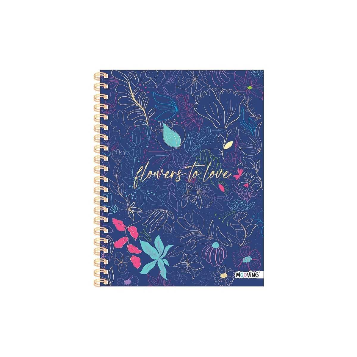 Cuaderno Con Espiral A Tapa Dura Botanic I X Hojas Rayado Mooving