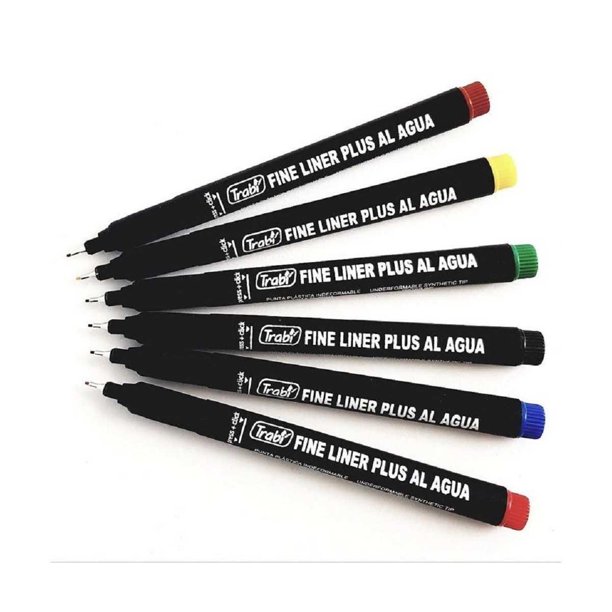 Set Microfibra Fine Liner Plus Trazo Mm X Colores Trabi