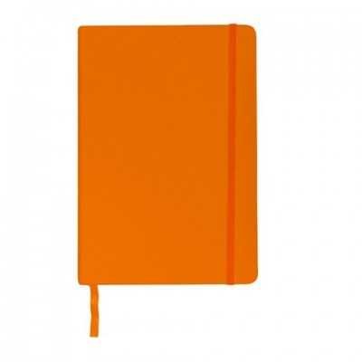 Cuaderno con elástico 14x21 cm x96 hojas rayadas NARANJA Talbot