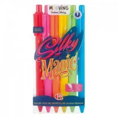 Roller tinta gel x6 colores Silky Magic MOOVING