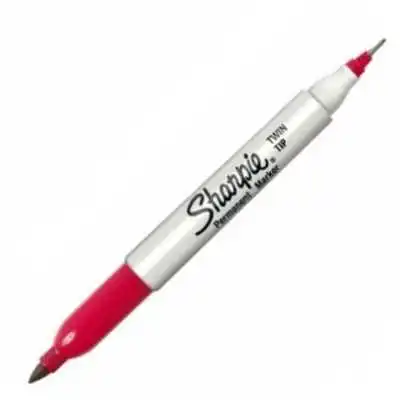 Marcador permanente Twin Tip 2 puntas fina/ultra fina ROJO Sharpie