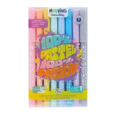 Marcadores Coloring PASTEL x8 unidades estuche Mooving