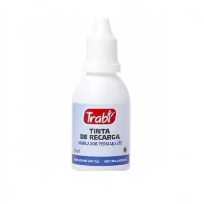 Tinta recarga para marcador permanente NEGRO x30 ml Trabi