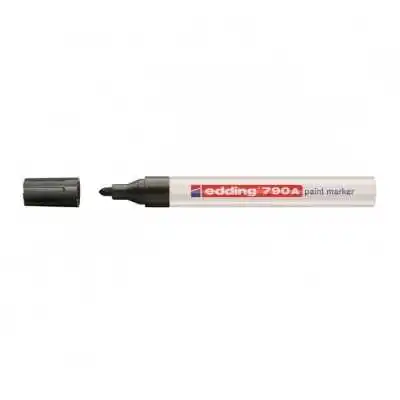 Marcador Permanente de Esmalte Sintético 790A (01) NEGRO punta cónica 2-4 mm Edding