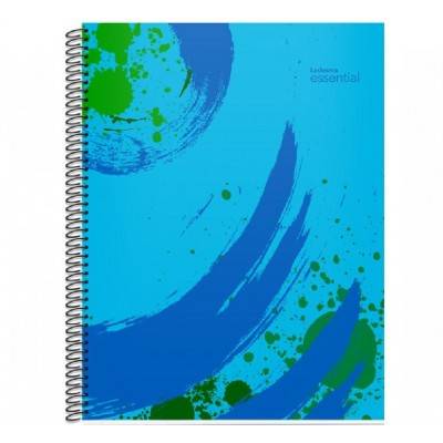 Cuaderno con espiral A4 tapa plastica Essential azul x 84 hojas cuadriculado Ledesma