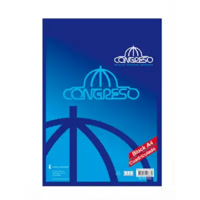 Block A4 CUADRICULADO  x80 hojas Congreso