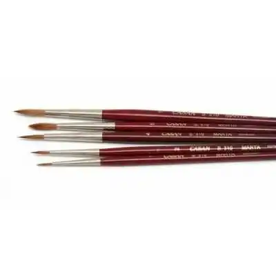 Pincel marta rojo red. Mango corto Serie 310 Casan desde N°000