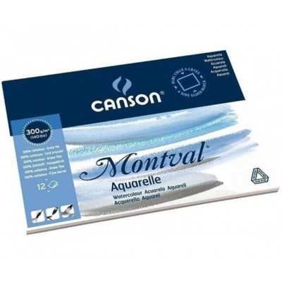 Block Montval GF 29,7x42 cm de 300 gramos x12 hojas Canson