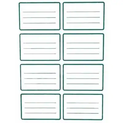 Etiqueta Autoadhesiva Escolar 39x60 mm VERDE plancha x8 unidades Jolly