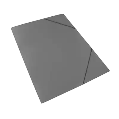 Carpeta Oficio 3 Solapas GRIS con elástico plastificada Tandil