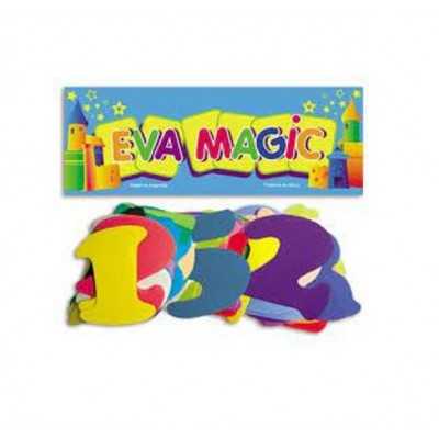Goma eva cascaritas 7x7 cm x 50 numeros Eva Magic