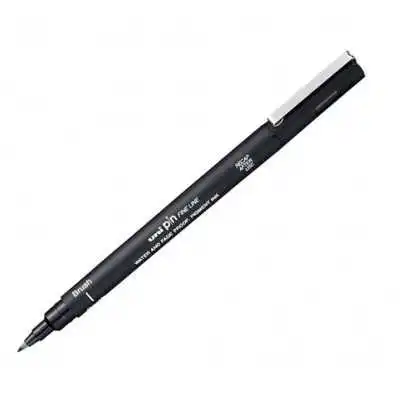 Marcador brush  0.8 mm Fine Line negro punta pincel Uni-Pin