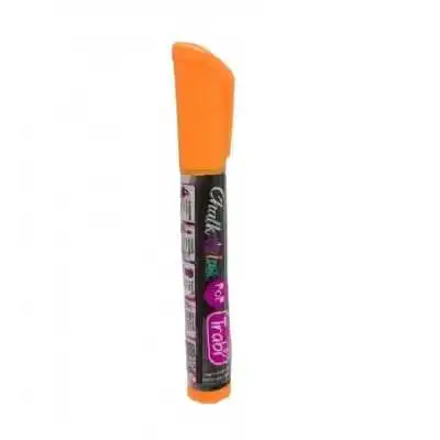 Marcador Chalk Glass 4-6 mm NARANJA FLUO doble punta Trabi