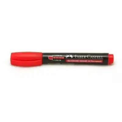 Marcador permanente punta biselada Winner 54 ROJO Faber-Castell