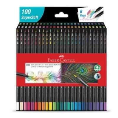 Lápices Ecológicos SUPERSOFT x100 colores Faber-Castell