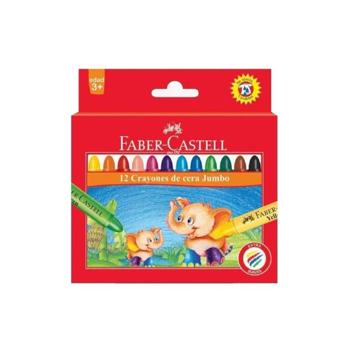 Lápices de color Faber Castell Jumbo x12