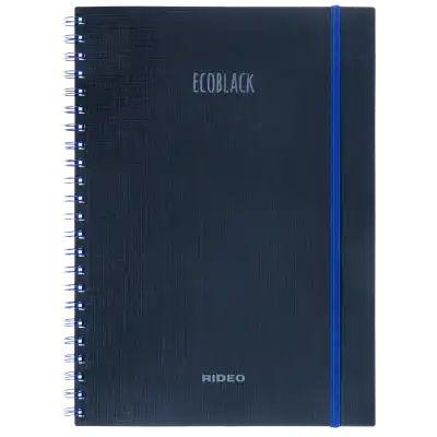 Cuaderno A4 Ecoblack con elástico x 120 hojas rayadas Rideo