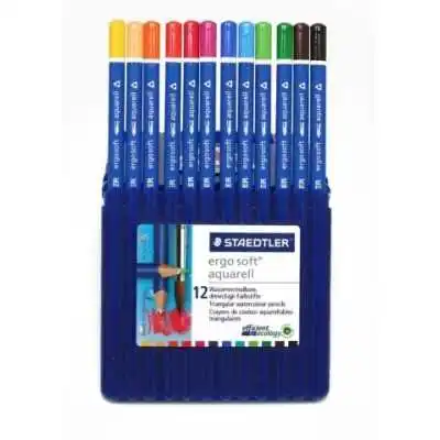 Lápices Ergo Soft 156 SB Aquarell x12 colores estuche plástico Staedtler