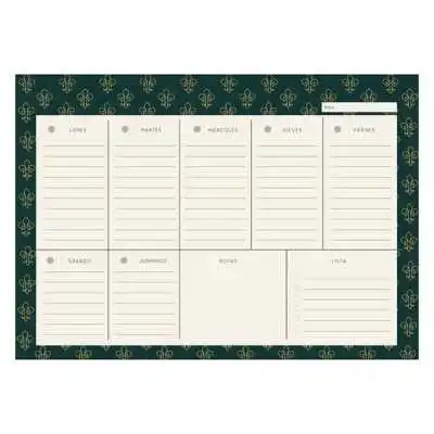 Organizador Mensual29,7x21 cm Flor de Lis x28 paginas Talbot