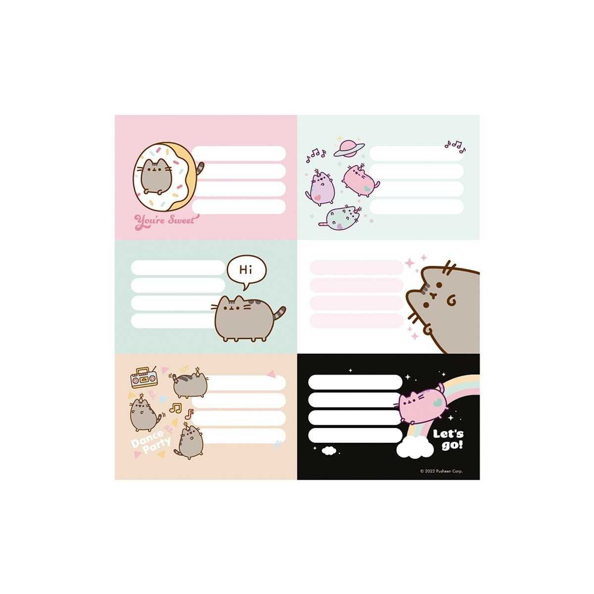 Etiquetas Autoadhesivas PUSHEEN x12 unidades Mooving