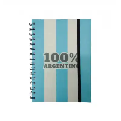 Cuaderno A5 con espiral tapa dura 100% Argentina x80 hojas rayadas Paperland