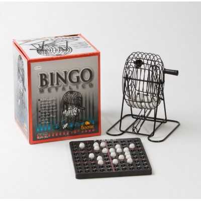 Bingo de 90 bolillas metálico con bolillero Bisonte