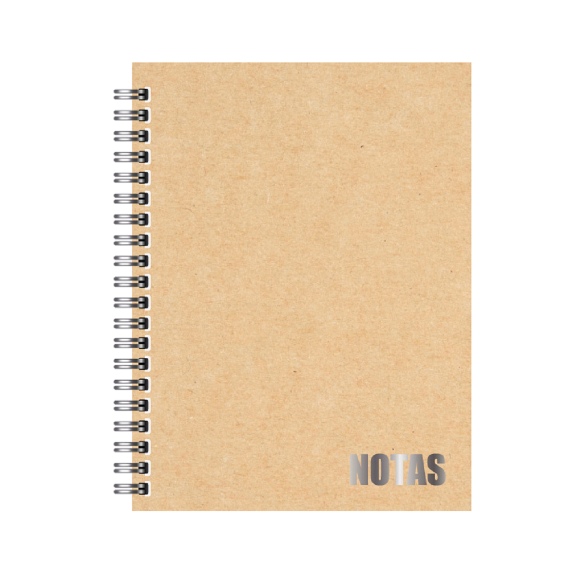 Cuaderno con espiral tapa dura A5 lettering x96 hojas con elastico Paperland