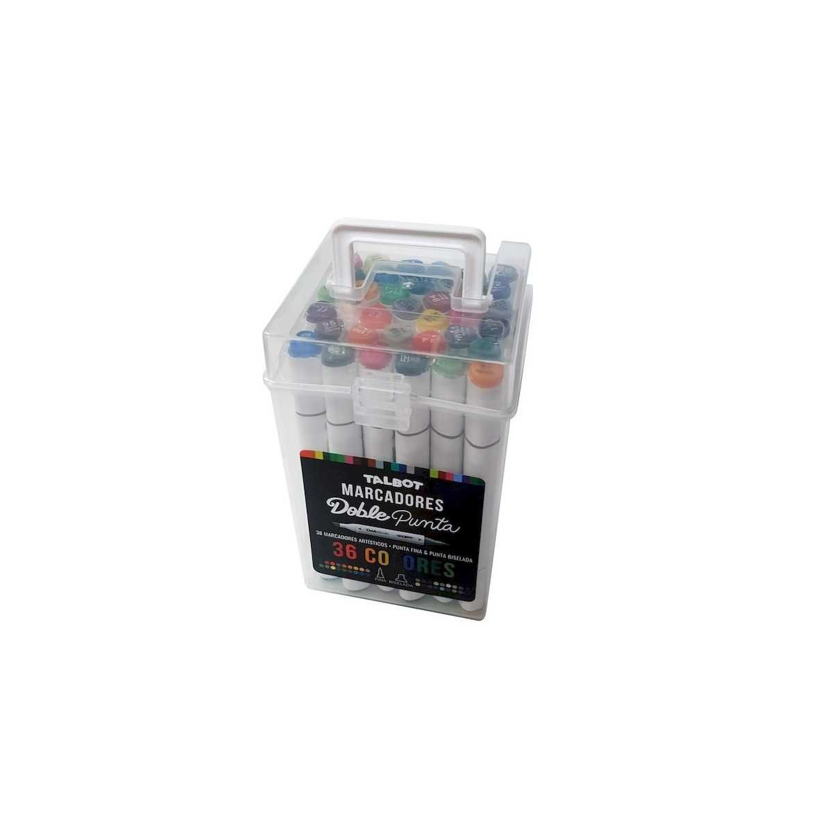 Set Marcadores Doble Punta Dibujo Talbot 24 Colores