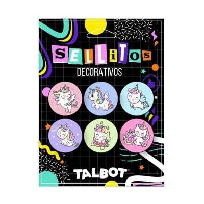 Sellos decorativos "Unicornios" x1 unidad Talbot