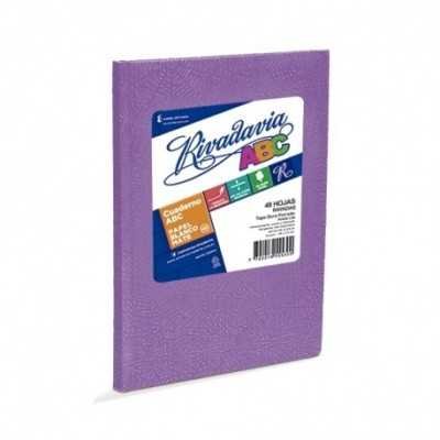 Cuaderno ABC 19x23 cm rayado LILA x48 hojas Rivadavia