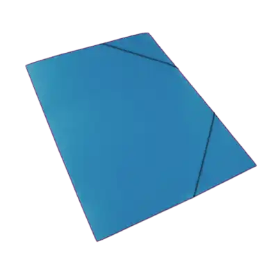 Carpeta doble oficio 3 Solapas CELESTE con elástico plastificada Tandil