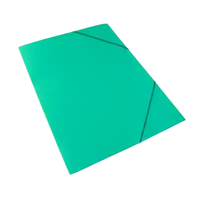 Carpeta doble oficio 3 Solapas VERDE con elástico plastificada Tandil