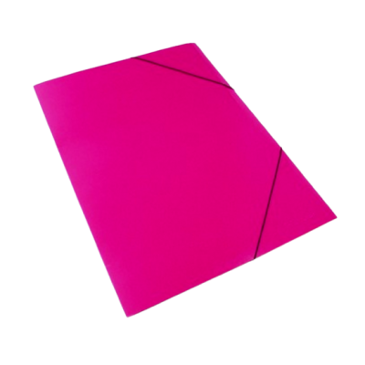 Carpeta doble oficio 3 Solapas FUCSIA con elástico plastificada Tandil