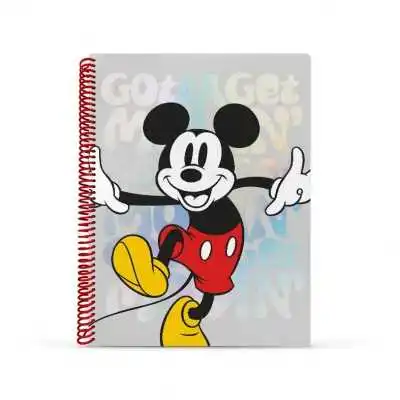 Cuaderno con espiral A4 tapa flexible Mickey Mouse I x 80 hojas cuadriculado Mooving