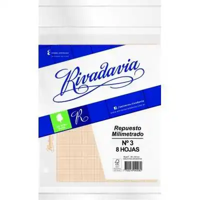 Repuesto Nº 3 milimetrado Rivadavia