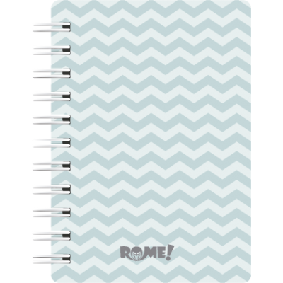 Libreta A6 cartone zigzag x 90 hojas cuadriculadas Rome