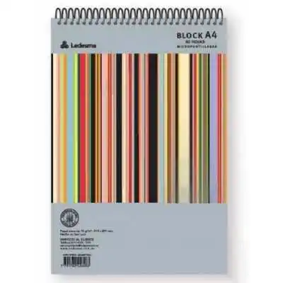 Block con espiral A4 Classic x80 hojas liso Ledesma