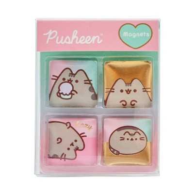 Imanes de vidrio Pusheen x 4 unidades Mooving at work