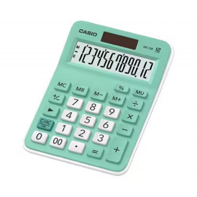 Calculadora escritorio extra grande MX-12B-GN 12 dígitos verde Casio