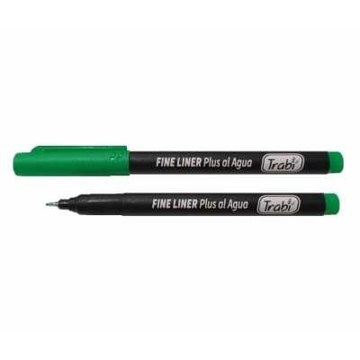 Microfibra punta metálica Fine Liner Plus verde trazo 0,2 mm Trabi