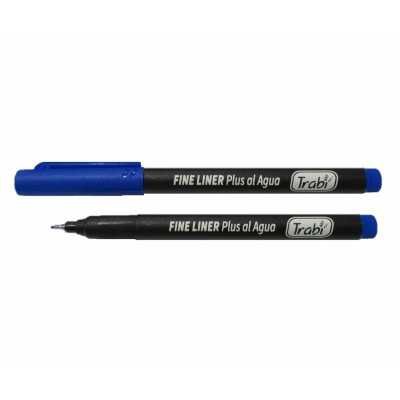 Microfibra punta metálica Fine Liner Plus azul trazo 0,2 mm Trabi