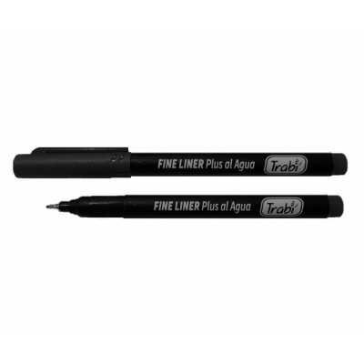 Microfibra punta metálica Fine Liner Plus negro trazo 0,2 mm Trabi