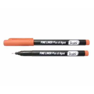 Microfibra punta metálica Fine Liner Plus naranja pastel trazo 0,2 mm Trabi