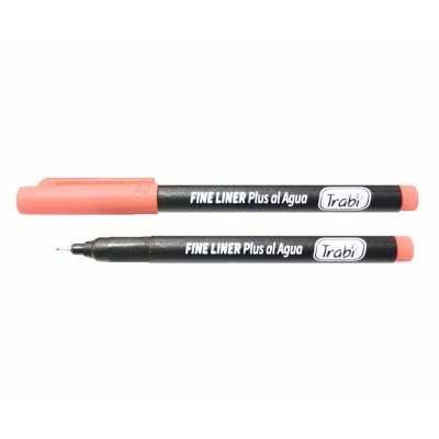 Microfibra punta metálica Fine Liner Plus coral pastel trazo 0,2 mm Trabi