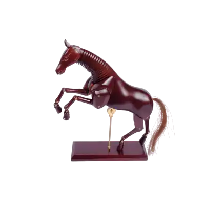 Caballo de madera marrón 12'' (30cm) Artmate