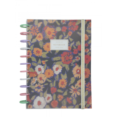 Cuaderno A4 con sistema de discos Flower daisies x110 hojas tapas plásticas y elástico Do Decorline