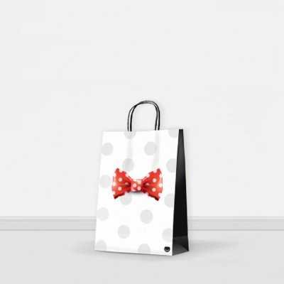 Bolsa de regalo luna Moño dots 14x08x20 cm Premium Pack