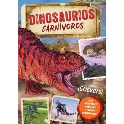 Libro con stickers Dinosaurios carnívoros 20x28 cm 24 páginas School Fun